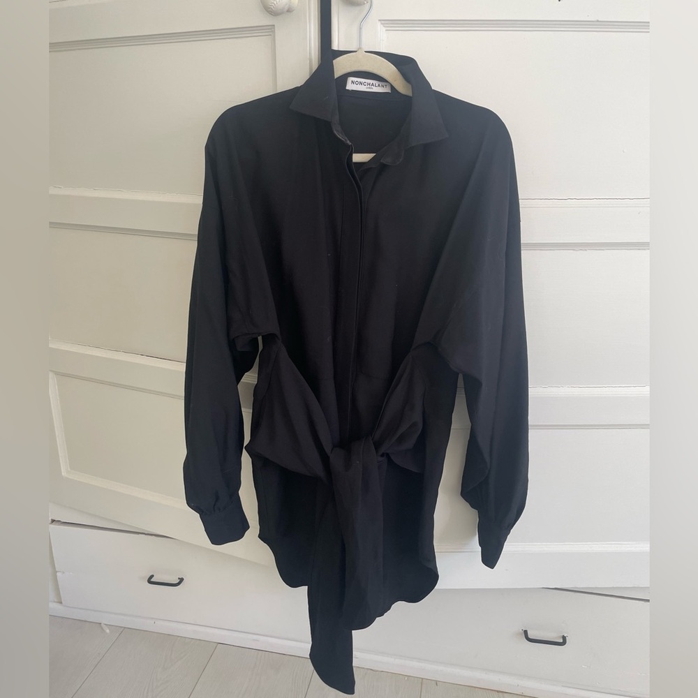 Nonchalant Label Black Dress w/ Tie